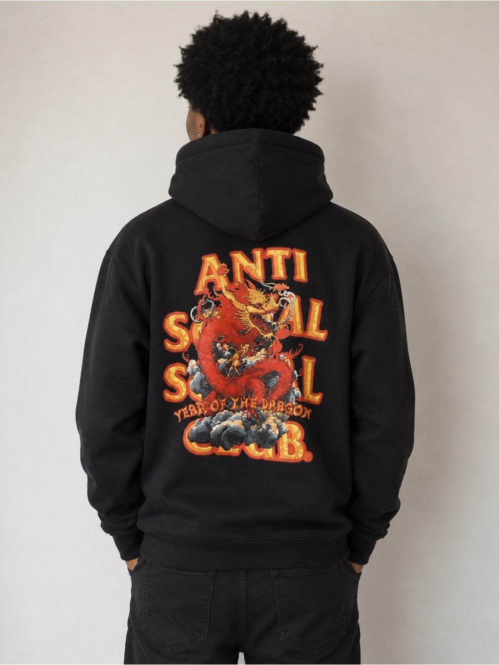 Anti Social Social Club Black Hoodie - Year of the Dragon